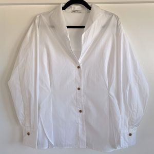 NWT Vince White Cotton Shirt